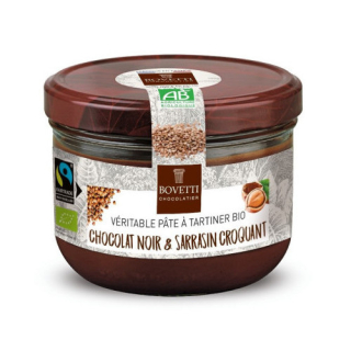 Bovetti BIO Chrumkavá orieškovo čokoládová nátierka s chrumkavou pohankou, Francúzsko, 200g